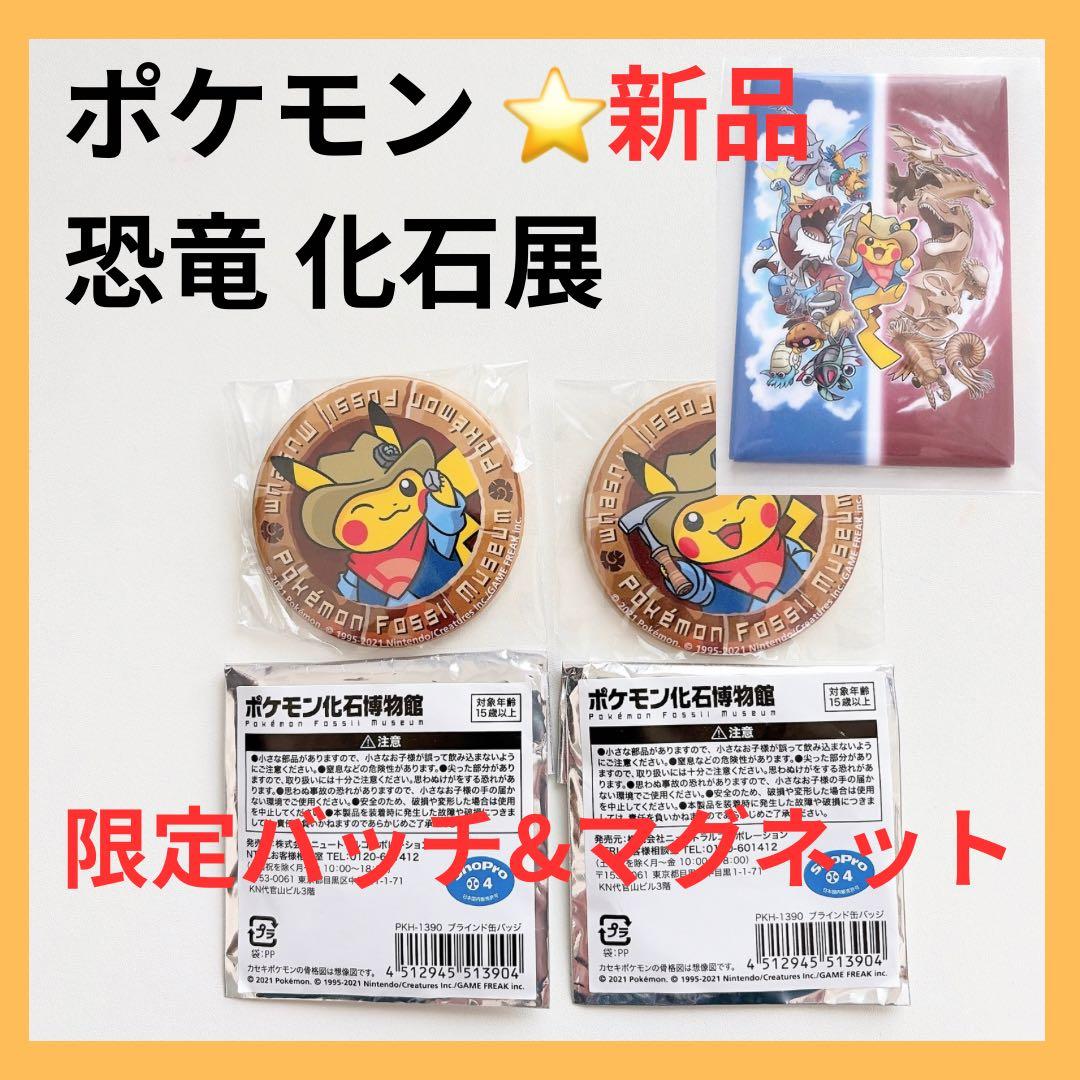 新品❤️ ポケモン化石博物館 ピカチュウ ピンバッジ 2個セット 希少