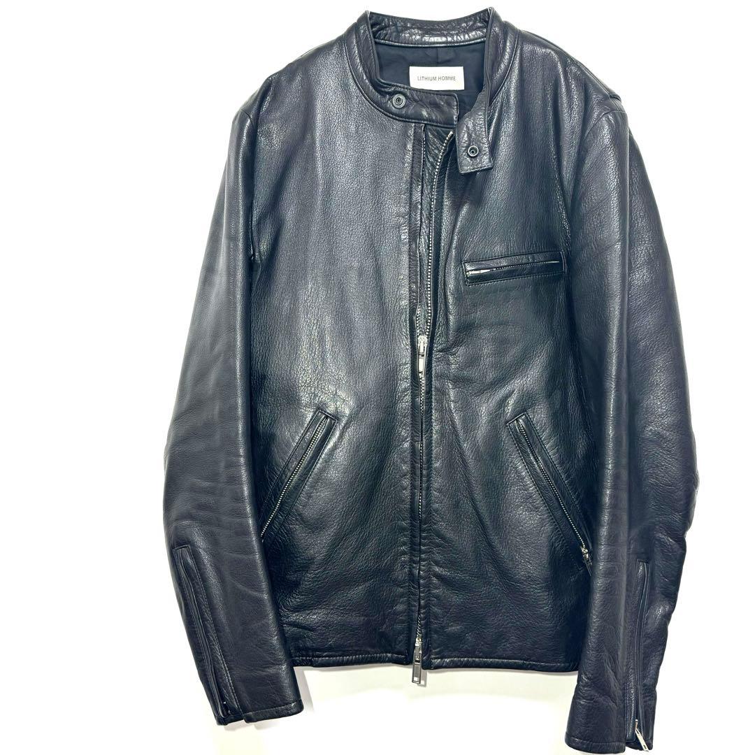 川上洋平着用】LITHUM HOMM シングル レザー ライダースジャケット