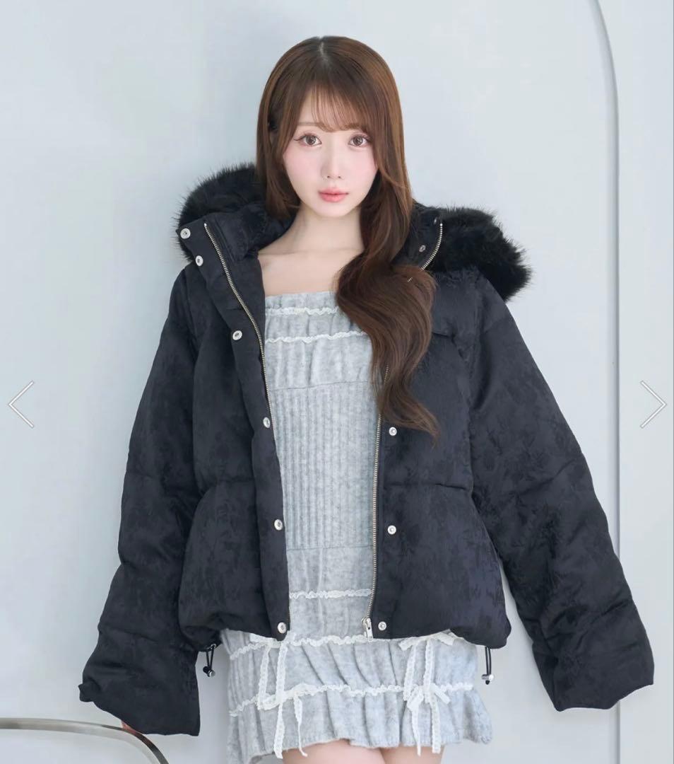 ぴ*様 ロゼミューズ Jaquard mid-length down coat Jaquard mid-length down coat – BUNNY APARTMENT