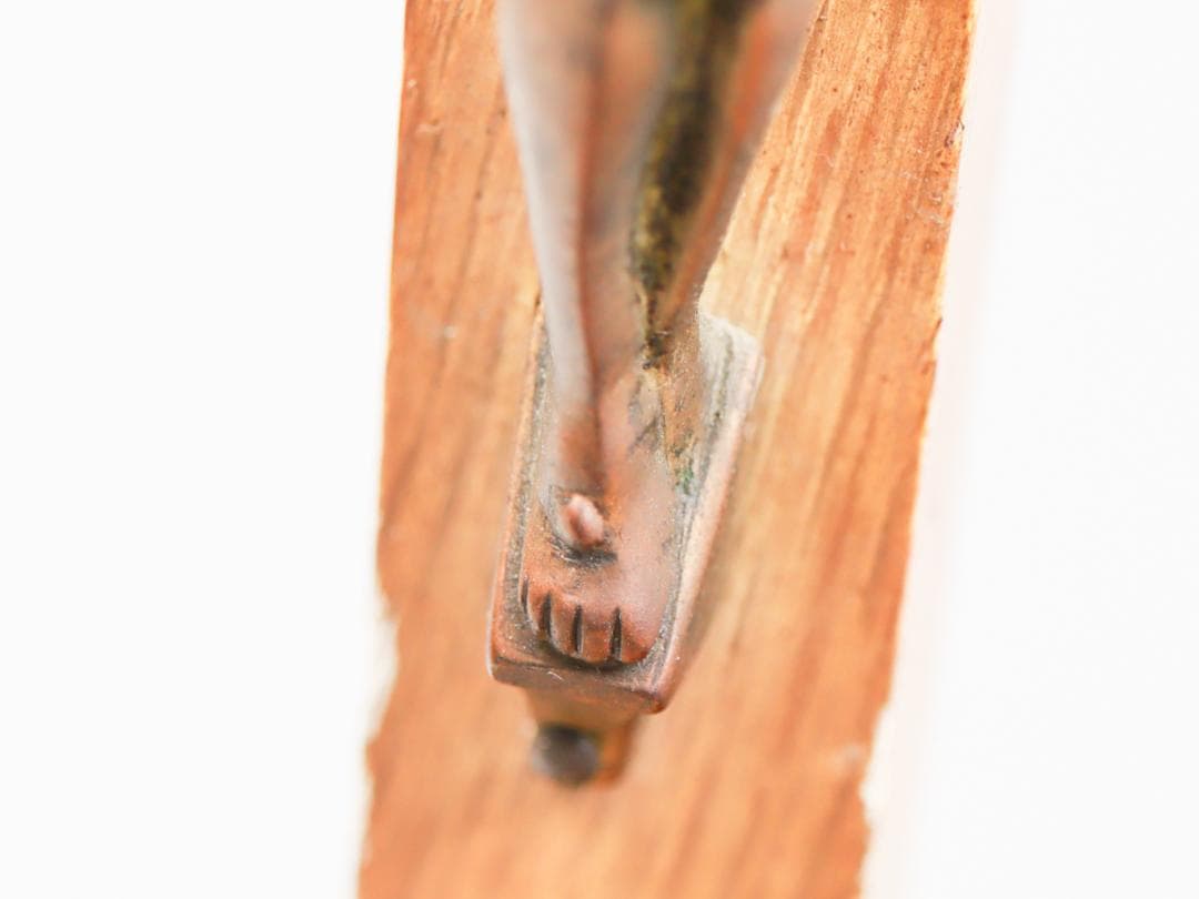 INRI 木製十字架 磔刑のイエス・キリスト像 十字架の道行 - メルカリ