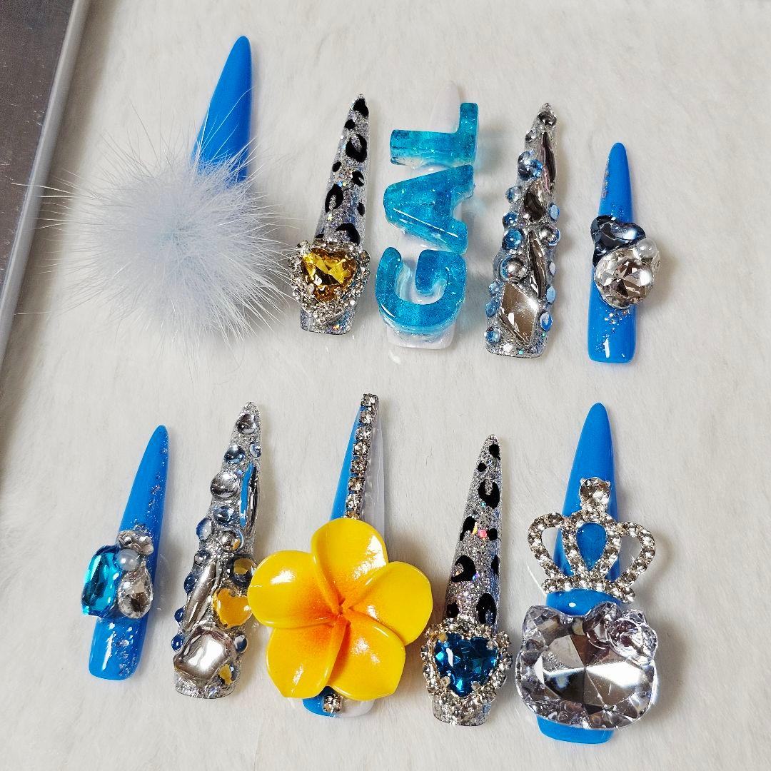 A42☆キッズネイルチップ KOGYARU コギャルネイル - メルカリ