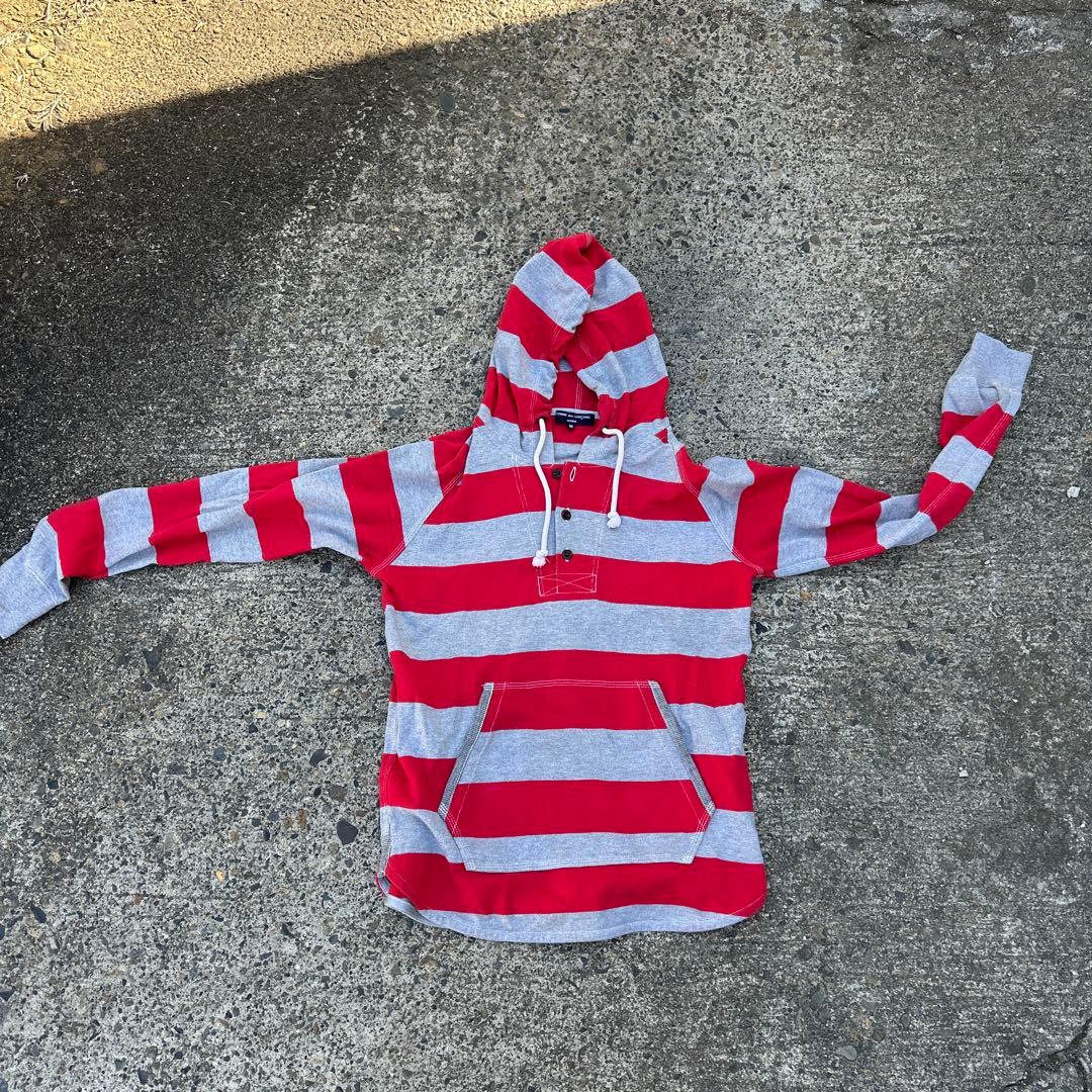 COMME des GARÇONS HOMME M パーカー ボーダーフーディー