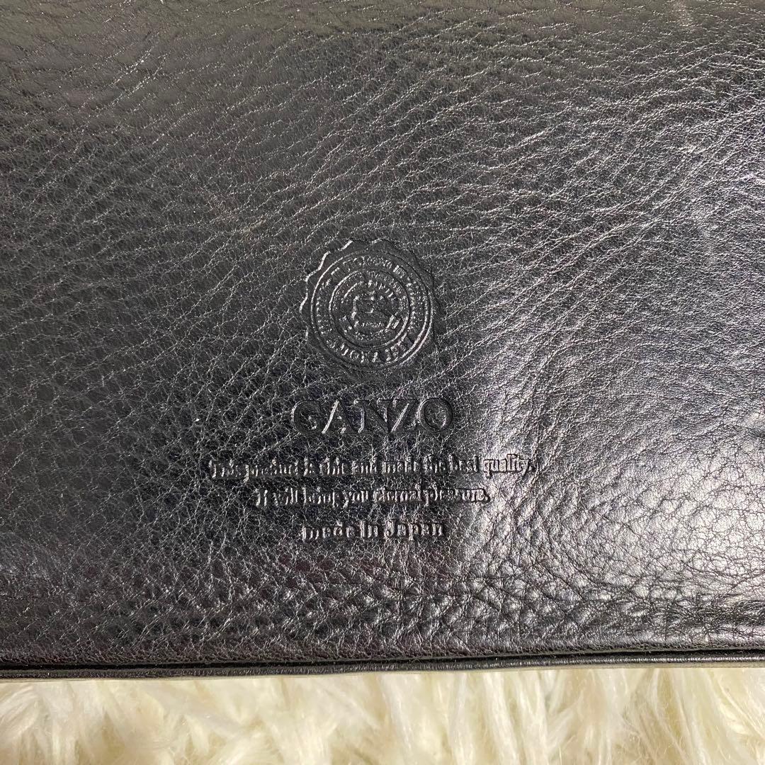 GANZO ガンゾ ミネルバナチュラル 長財布 ラウンドジップ 黒 レザー