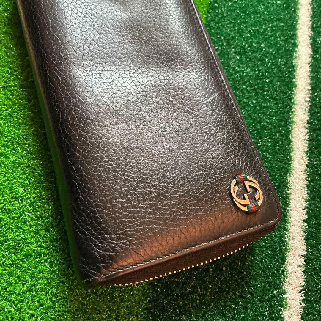 よ*ー様 Gucci ブラックレザー 長財布