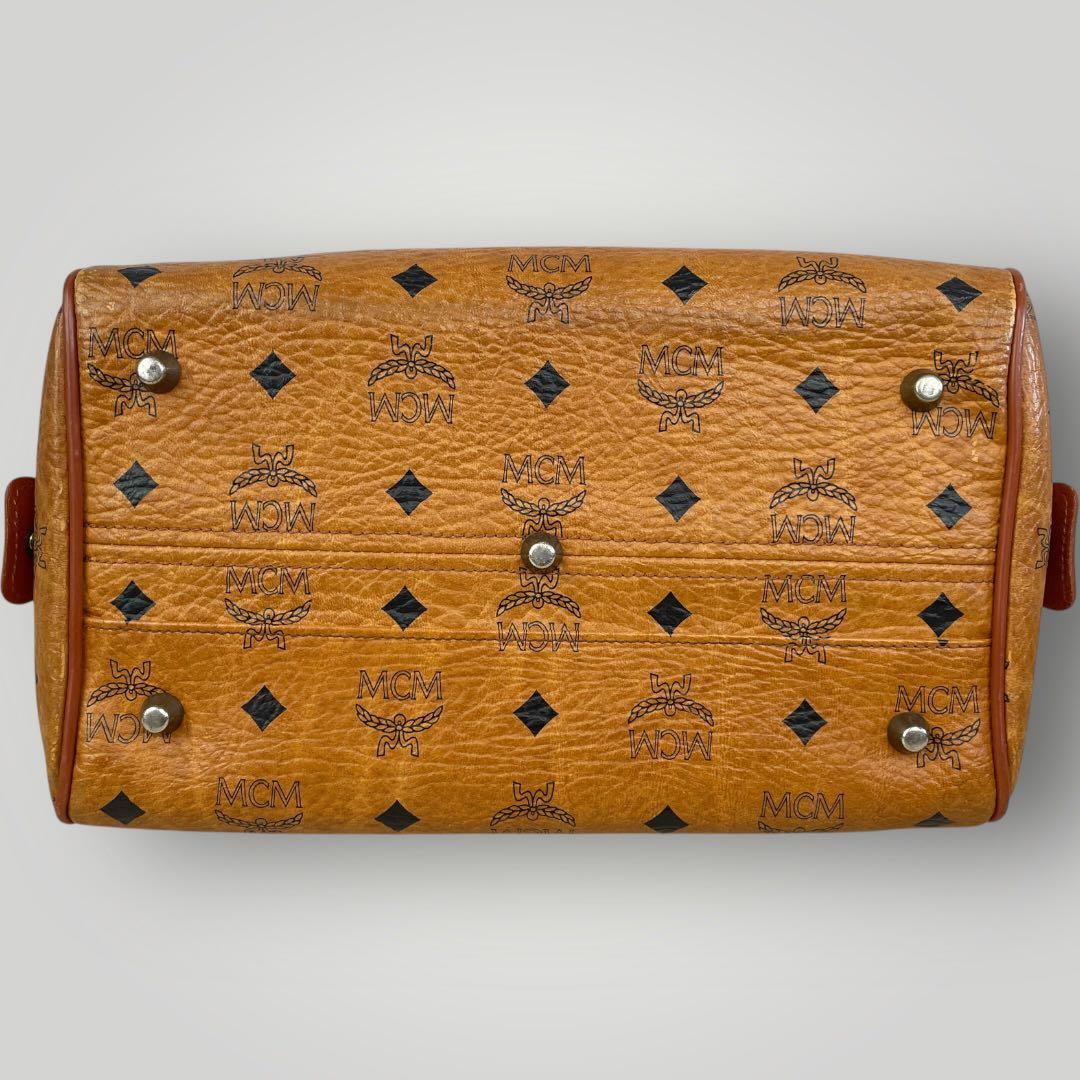 美品 MCM ミニボストンバッグ ヴィセトス ゴールド金具 ロゴプレート