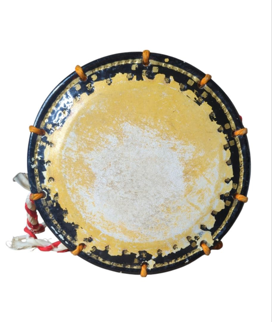 【希少】 締太鼓 紐締め バチ 2組 平太鼓 和太鼓 34.5cm