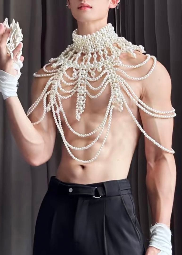 メンズ男性ジュエリー上着ショルダーボディチェーン