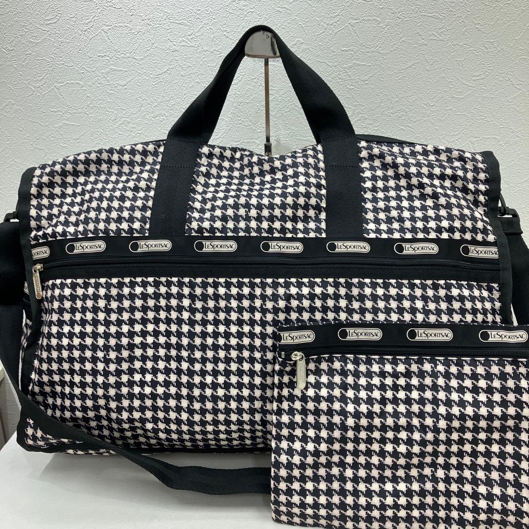 1880 良品 LeSportsac ボストンバッグ 2way 千鳥柄
