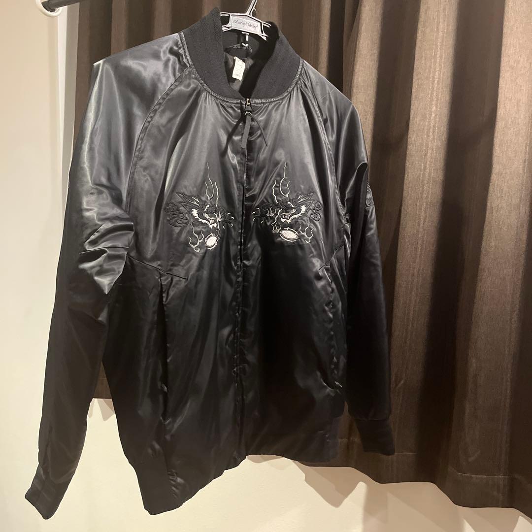 adidas ブラック スカジャン M