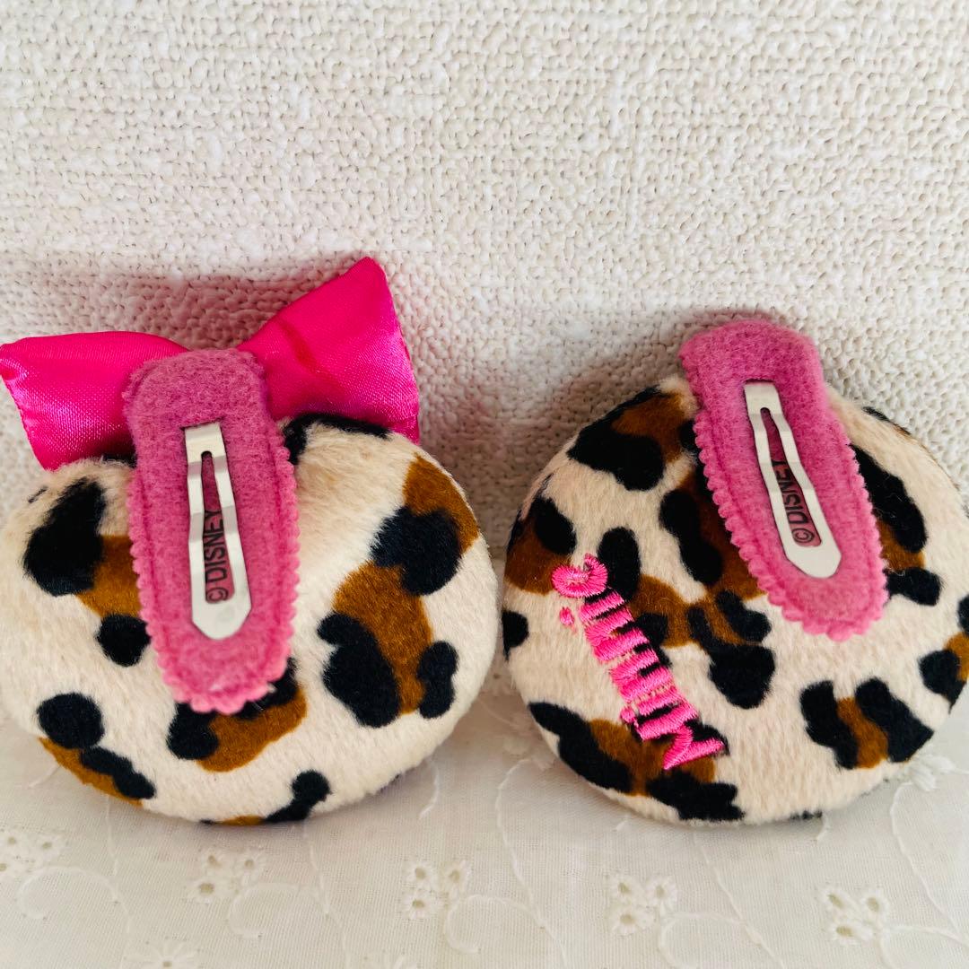 ディズニー ミニーちゃん ヘアピン パッチン留め ヒョウ柄 - メルカリ