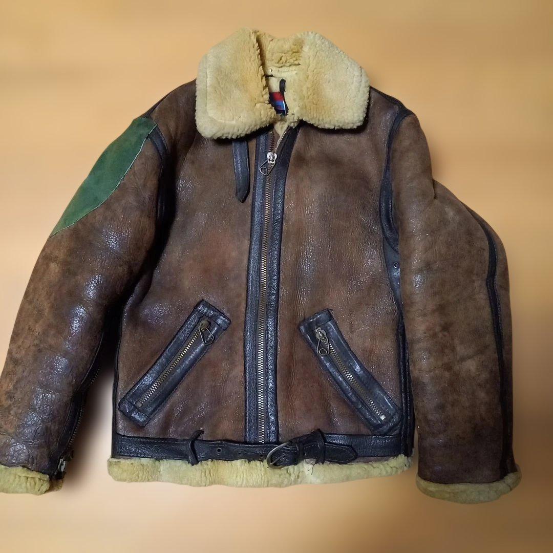 【ジャンク】schott ムートン ライダース 36