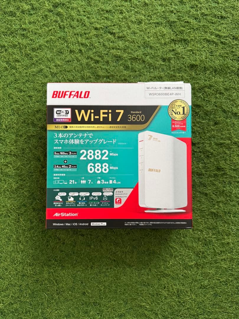 BUFFALO WSR3600BE4P-WH Wi-Fi 7 ルーター