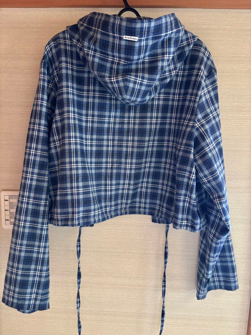 アクネストゥディオズ チェックフード付きオーバーシャツ