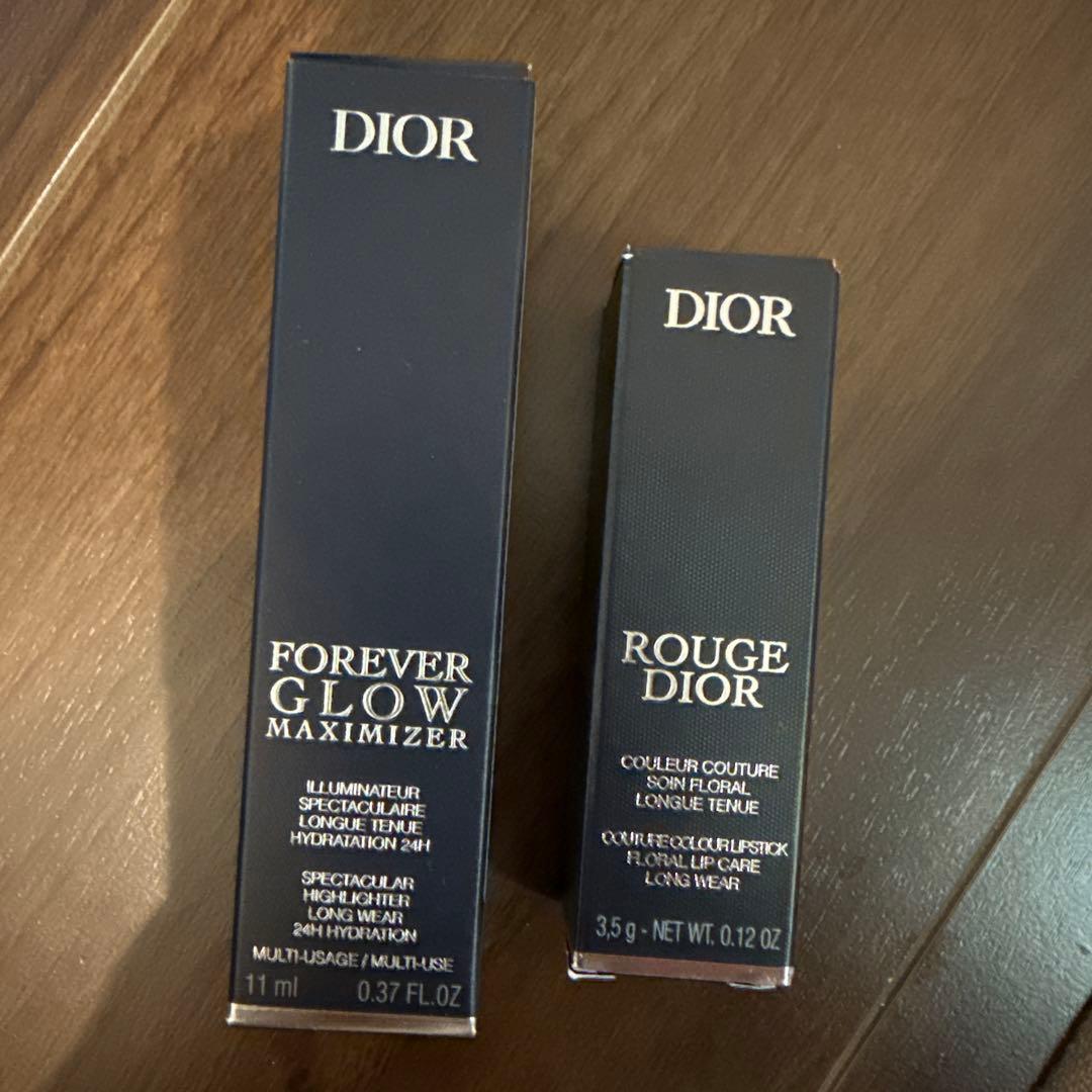 DIOR FOREVER GLOW MAXIMIZER & 口紅100V ディオール（Dior） ディオールスキン フォーエヴァー グロウ