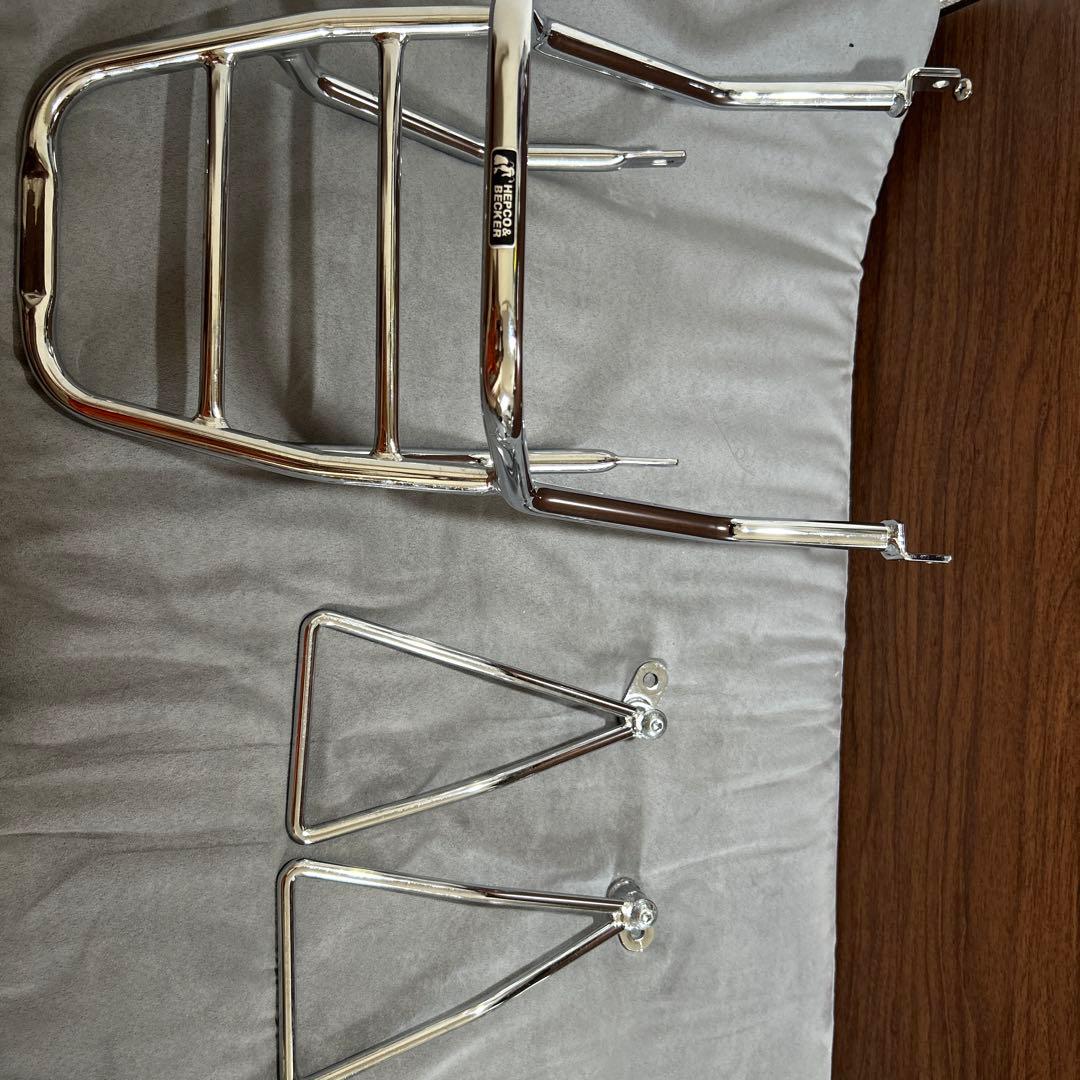 トップケースキャリア リアラック トライアングルサイドバッグサポート ダブル