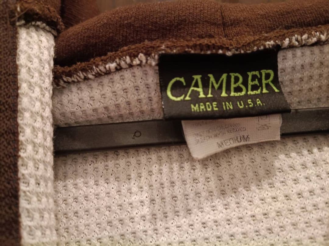 CAMBER ブラウン ジップアップパーカー M