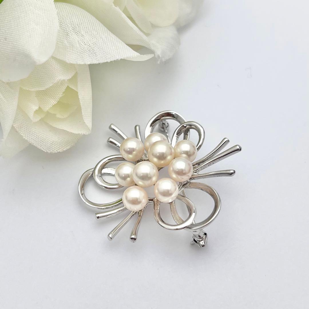 ☆美品☆ミキモト パール ブローチ シルバー 皇室御用達ブランド