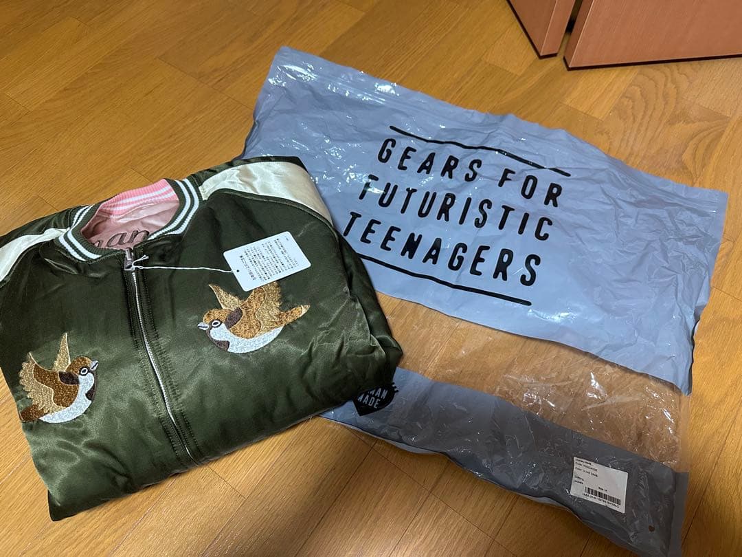 未使用品］Human Made スカジャン オリーブ/ピンク リバーシブル