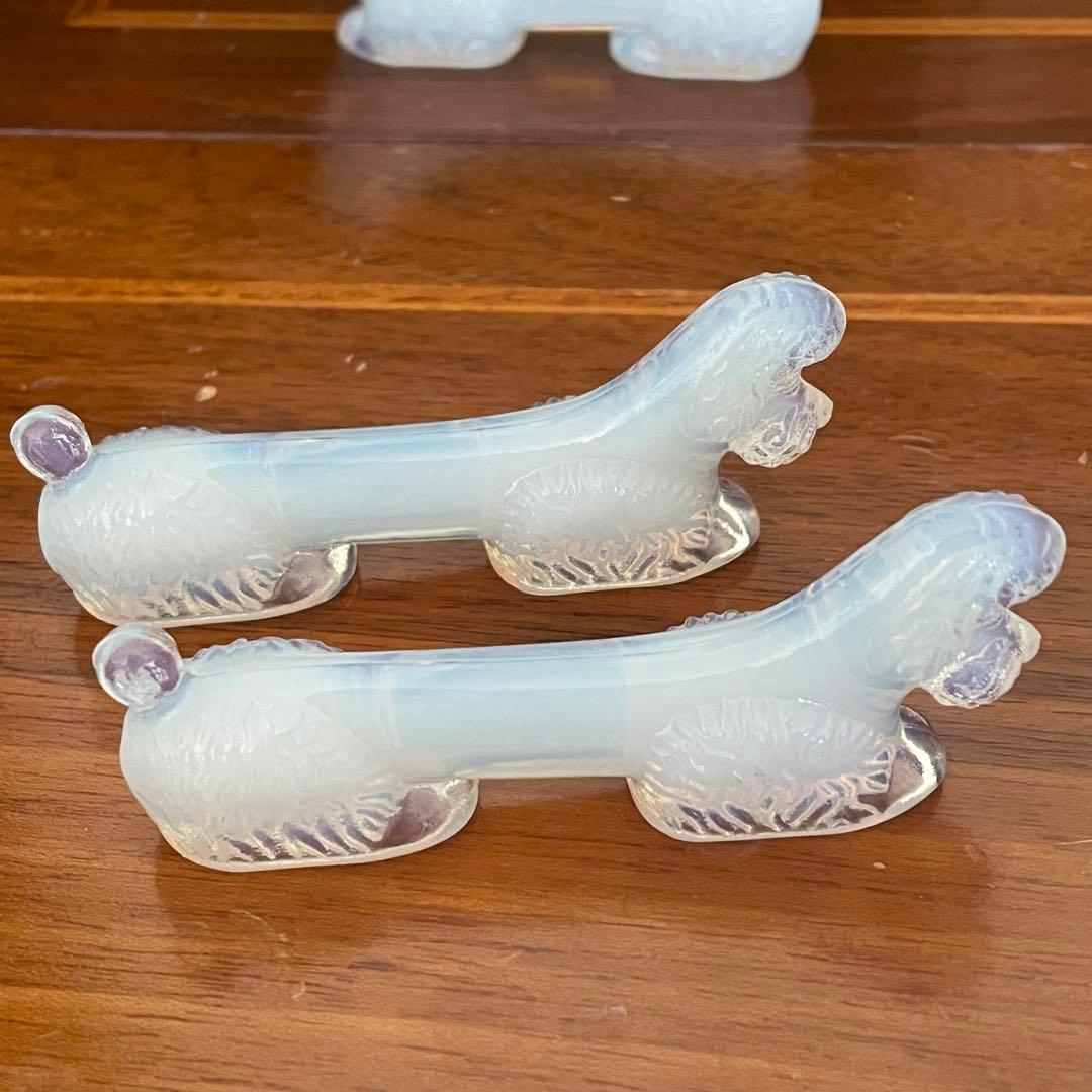 御売約　フランス♡アールデコ　プードル 　オパリン　オパルセント　ナイフレスト