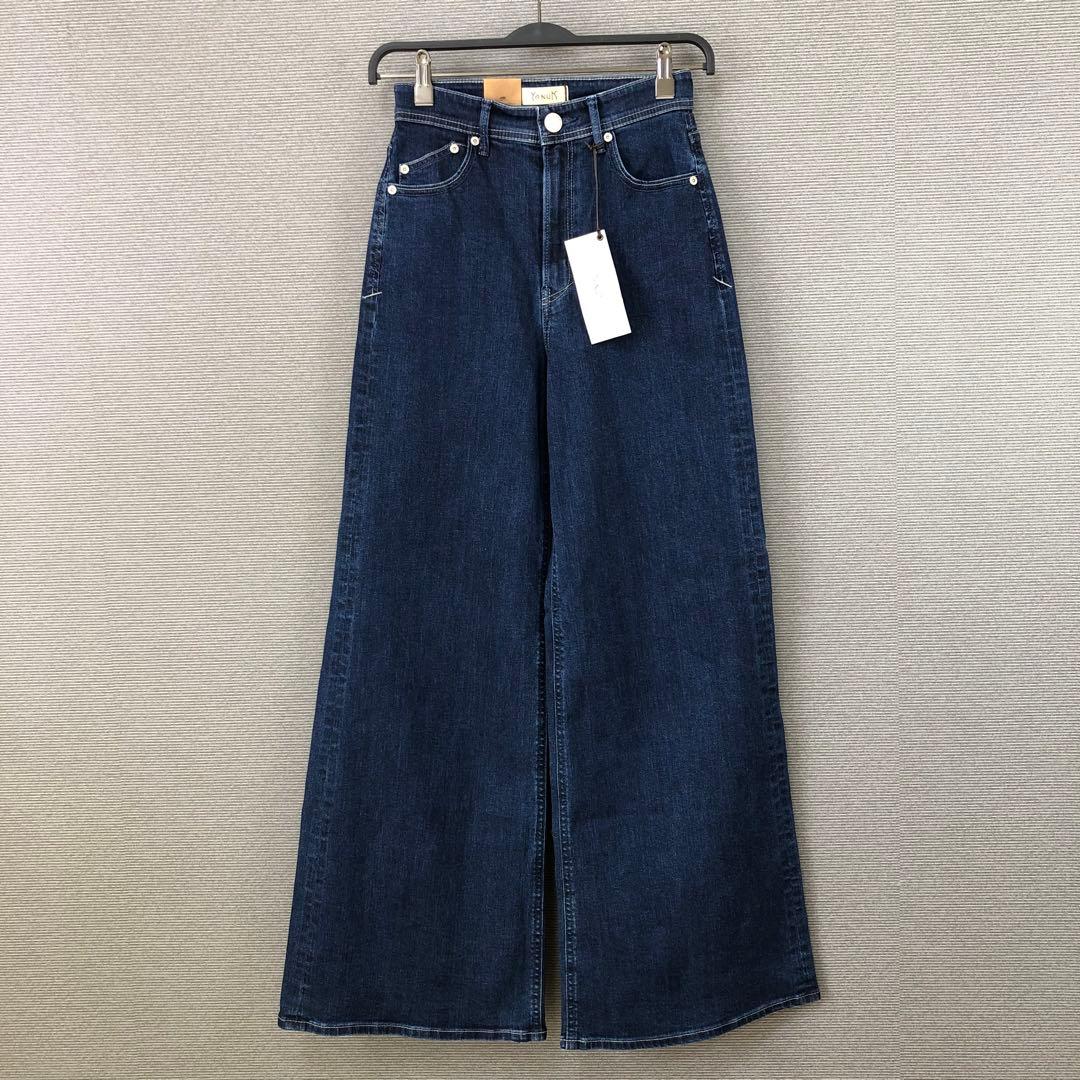 未使用品 YANUK ワイドフレア デニムパンツ 24 WIN