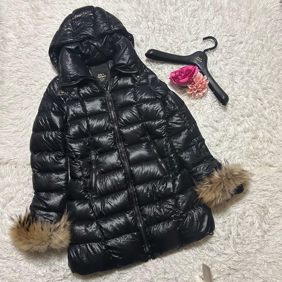 【】TATRAS タトラス ロングダウンジャケット ナイロン ラクーンファー