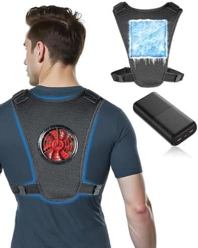 ペルチェ式冷却ベスト【2025年最新・超大冷却面プレート付き】20000mAh