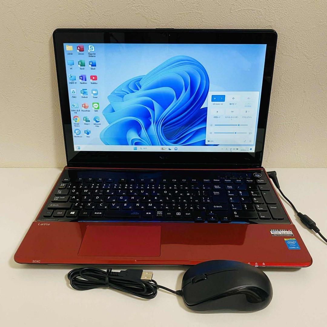 Y103 NECノートパソコンi5メモリ8G SSDタッチパネルWindow11