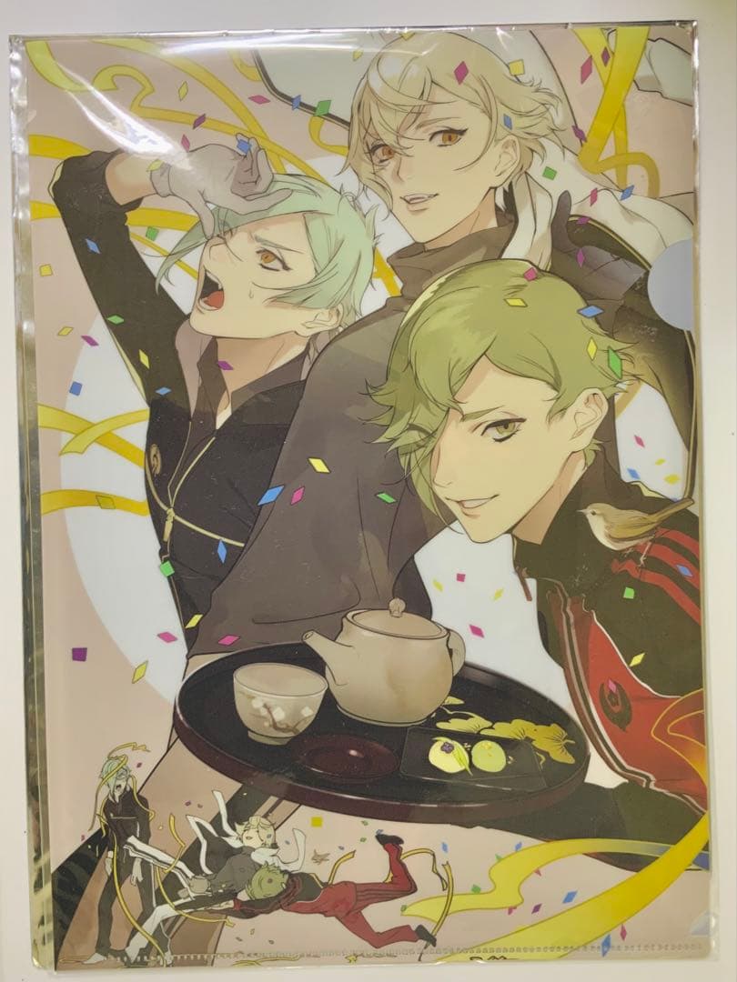 刀剣乱舞 一周年記念祝画 クリアファイル 髭切 膝丸 鶯丸 明石国行