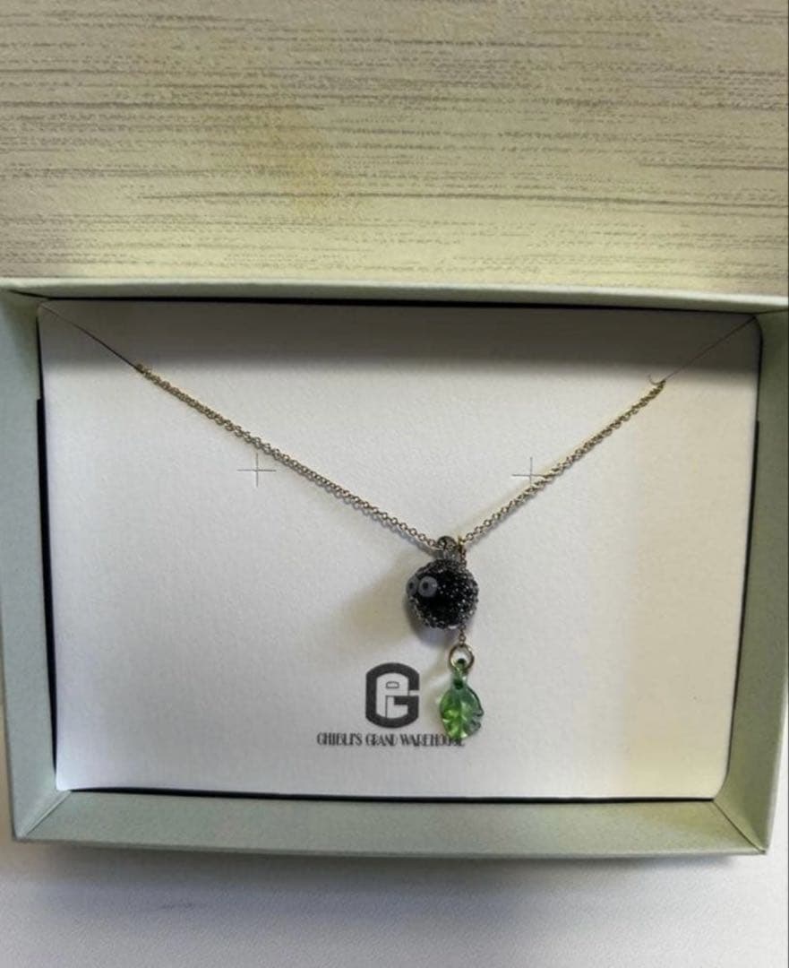 ジブリパーク　HARIO ネックレス　クロスケ まっくろくろすけ