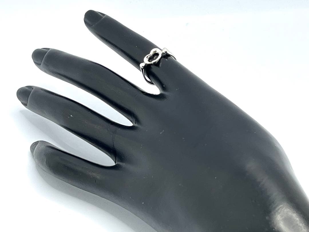 h890 美品 ティファニー オープンハート リング シルバー925 約8.5号