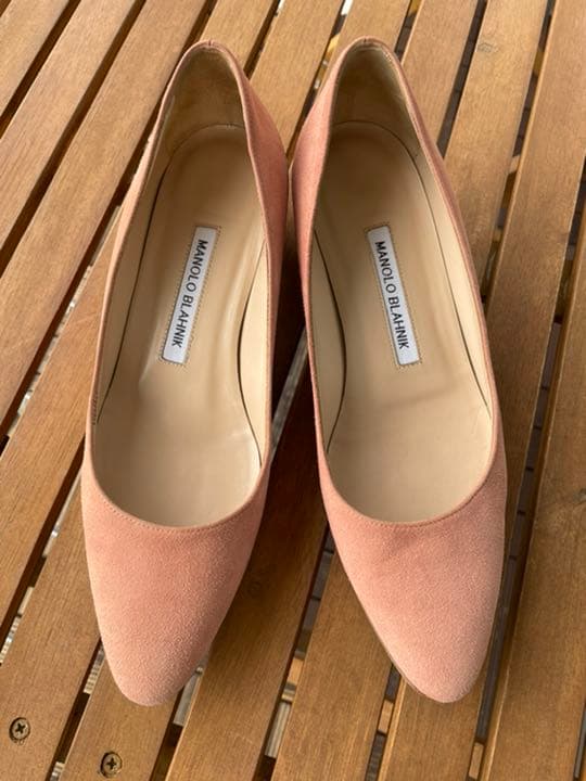 マノロブラニク スエード パンプス ピンク 37 箱付き