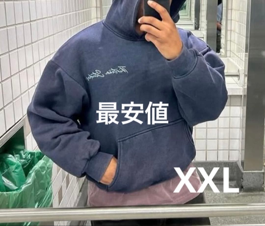 thirteen studios リバーシブル フーディ XXL ネイビー