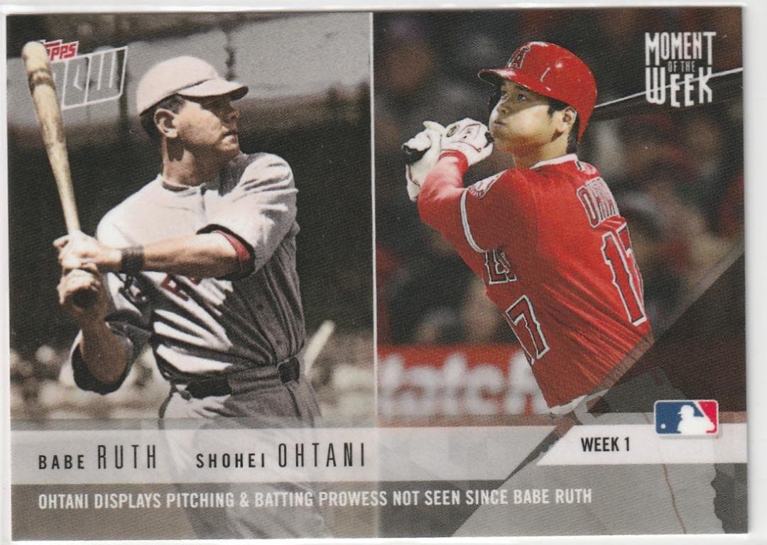 レア 2018 Topps NOW RC 大谷翔平 ベーブ・ルース ルーキー