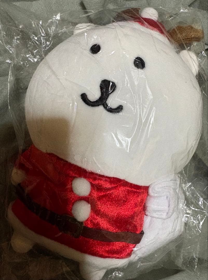 自分ツッコミくま　クリスマス限定ぬいぐるみ　サンタ　新品未使用　ナガノ