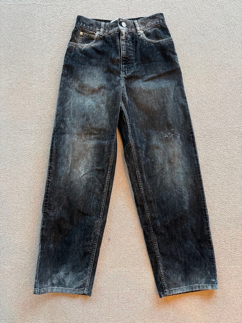 MARNI ブラック フロッキー加工デニムジーンズ - メルカリ
