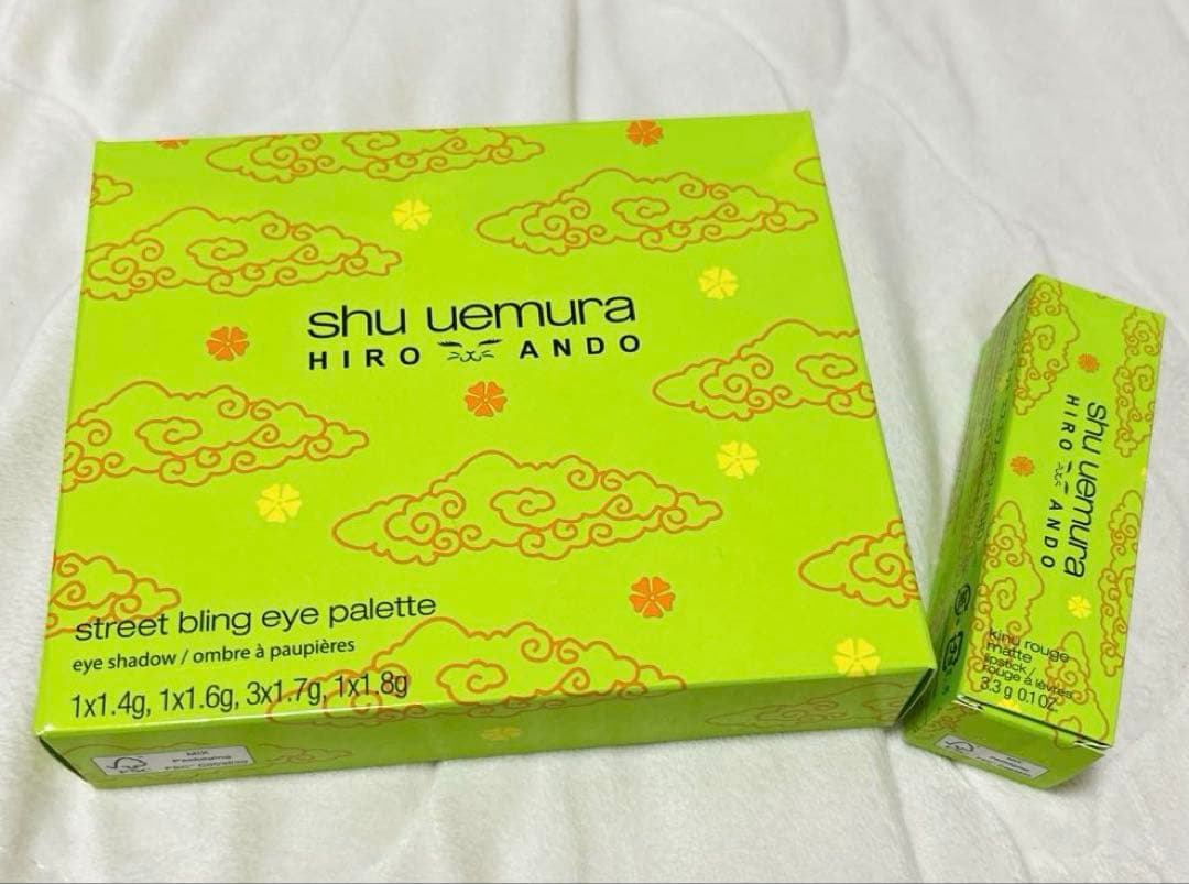 シュウウエムラ　HIRO ANDOコラボ　アイシャドウパレット　リップ　セット