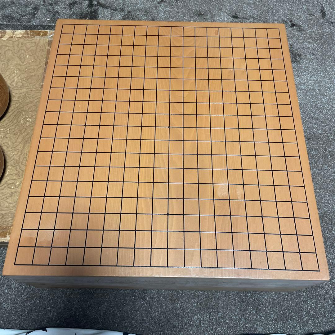 囲碁盤　碁石 囲碁セット 13路19路両用新桂1寸卓上碁盤セット(ガラス碁石桜・プラ角