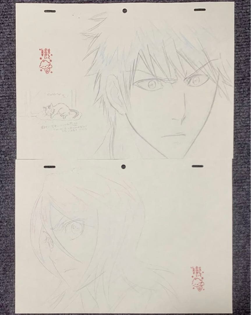 BLEACH セル画　黒崎一護　朽木ルキア