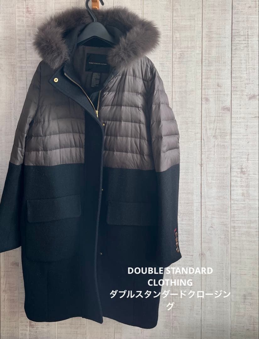 DoubleStandardClothing ダウン切り替えコート　FOXファー ＆HALF ダウンコート ダウンジャケット 3WAYフォックスファーダウン