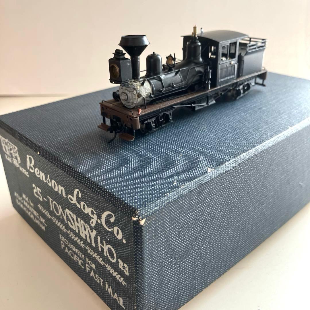 鉄道模型 UNITED HOn3 Benson Log. Co.25ton SHAY HO Brass CON PFM - United Benson Logging Co. 2-Truck Tee-Boiler