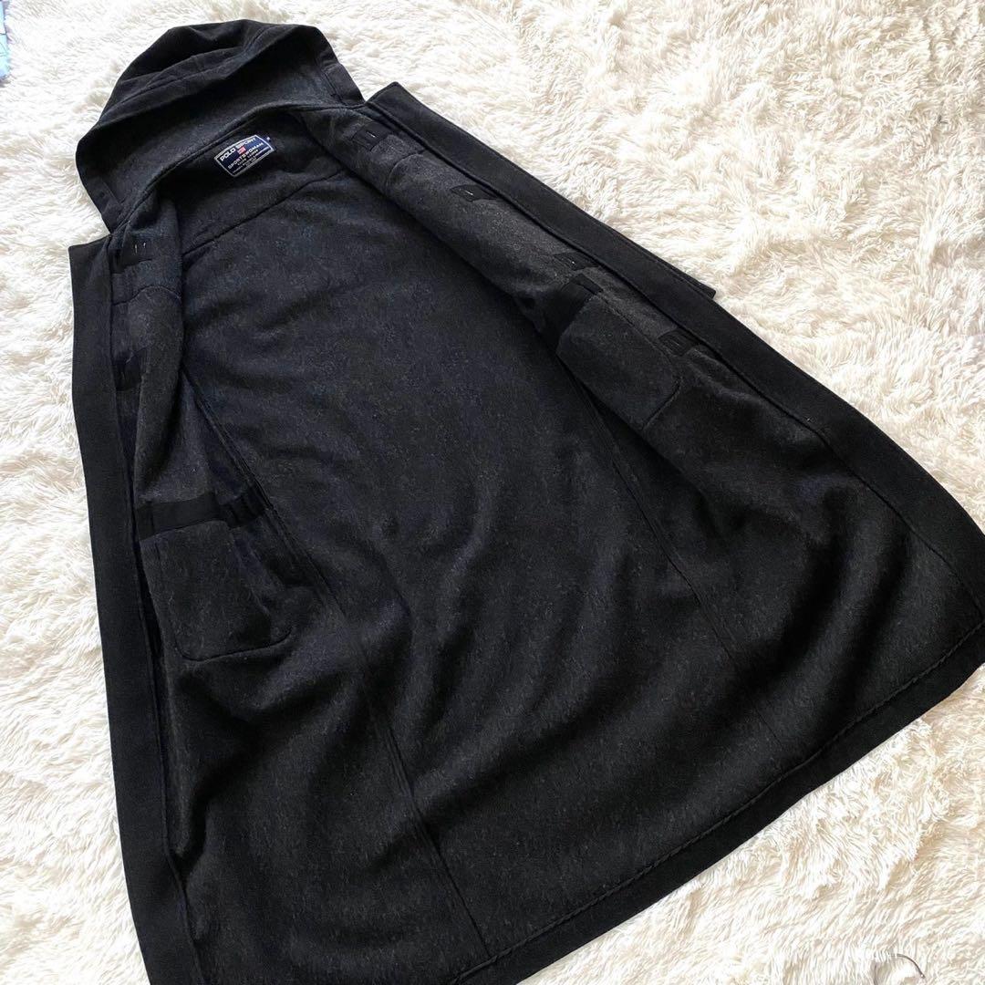 ラルフローレン ポロスポーツ ダッフルコート ウール 9号 ブラック