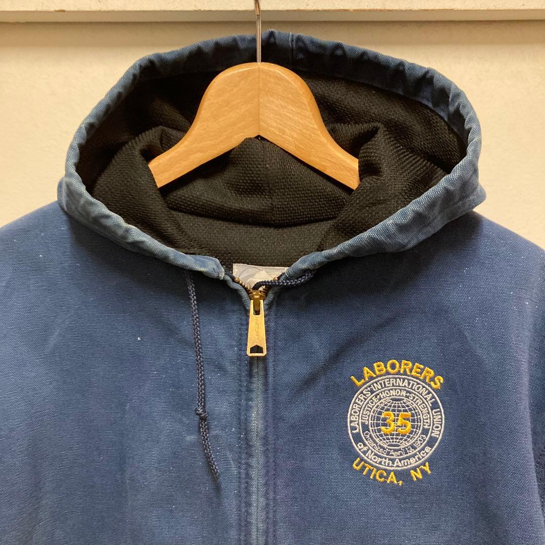 希少星タグUSA製カーハートダック企業刺繍アクティブジャケット