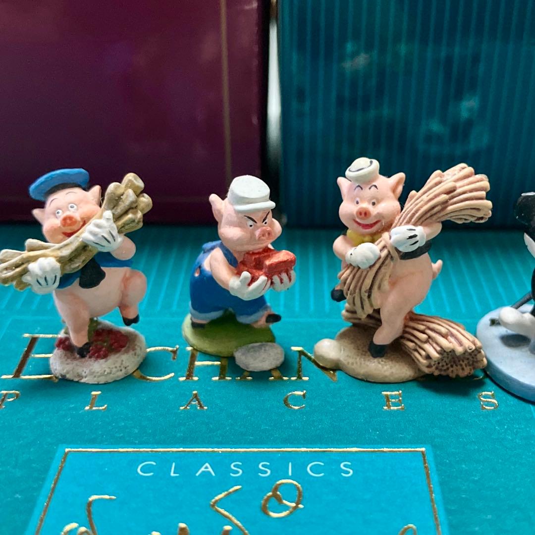 廃盤希少　3点　disney 三匹のこぶた　wdcc ディズニー　フィギュア