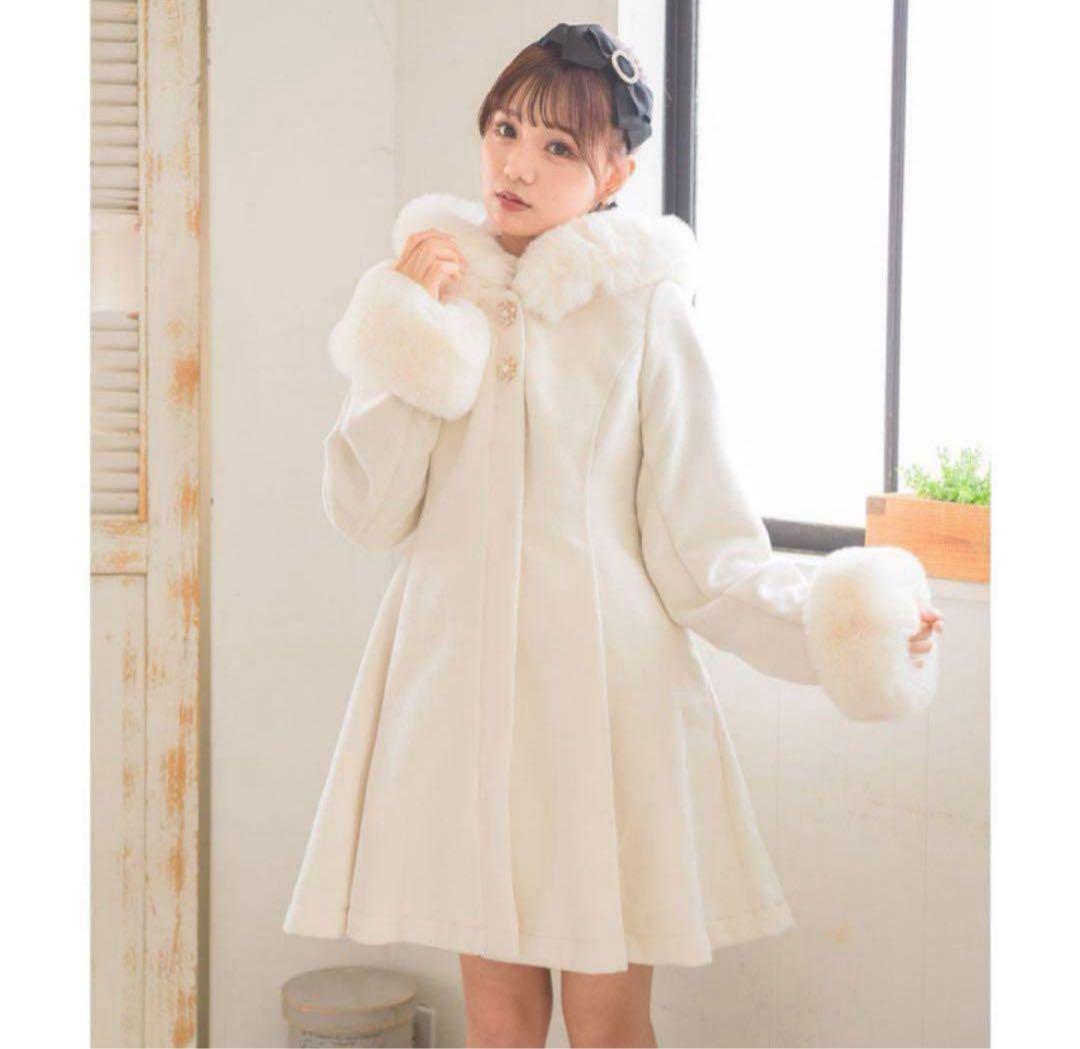 ロジータ ROJITA バックリボンフーディーコート ホワイト