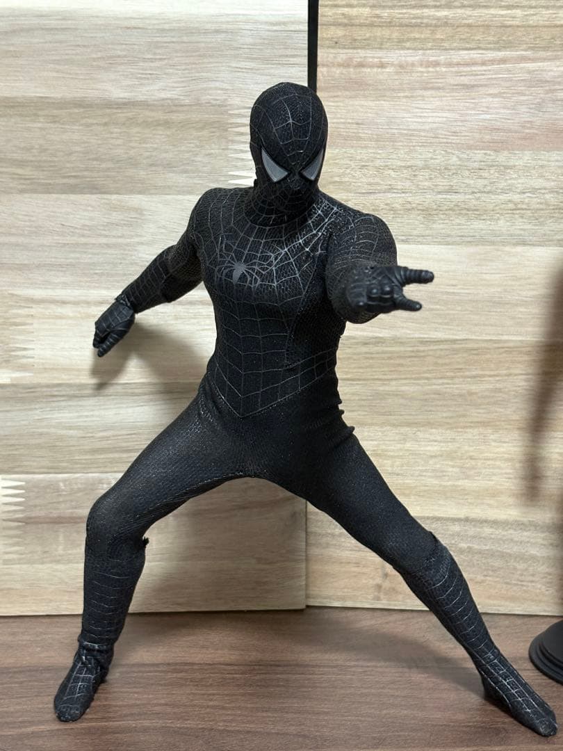 カスタム品　ホットトイズ　スパイダーマン　ブラックスーツ　フィギュア　サムライミ