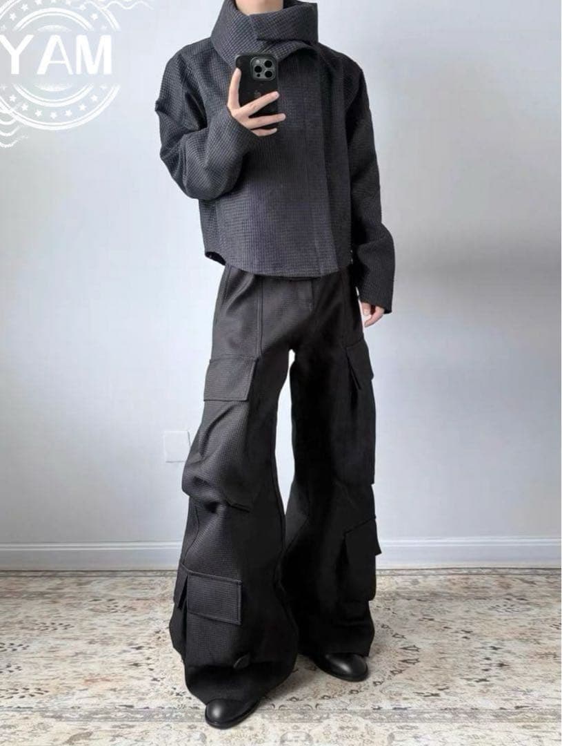 JCAESAR ZIPPER-JACKET WITH H斜めジップジャケット短丈 - メルカリ