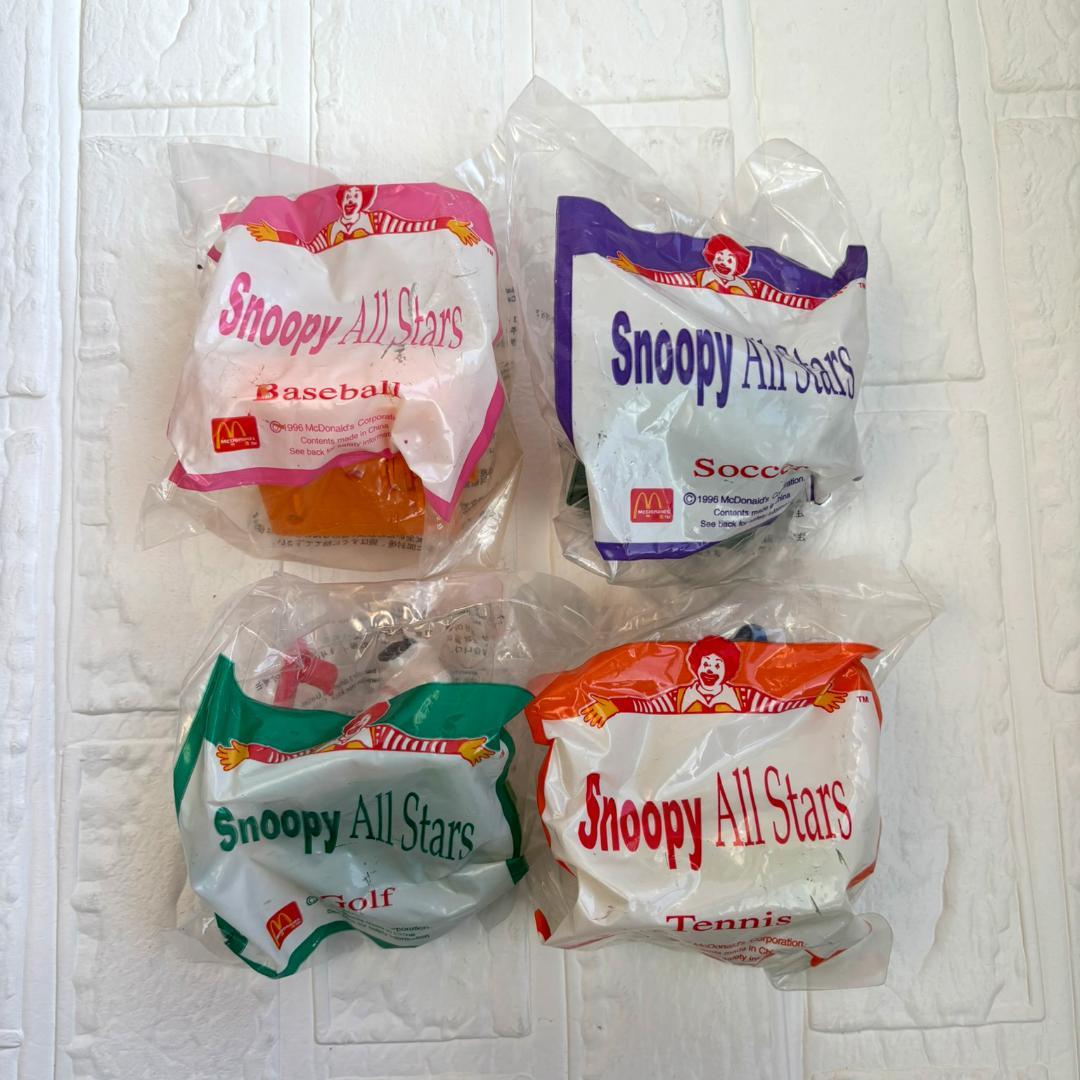 未開封・4種セット】1996年 マクドナルド ハッピーセット スヌーピー