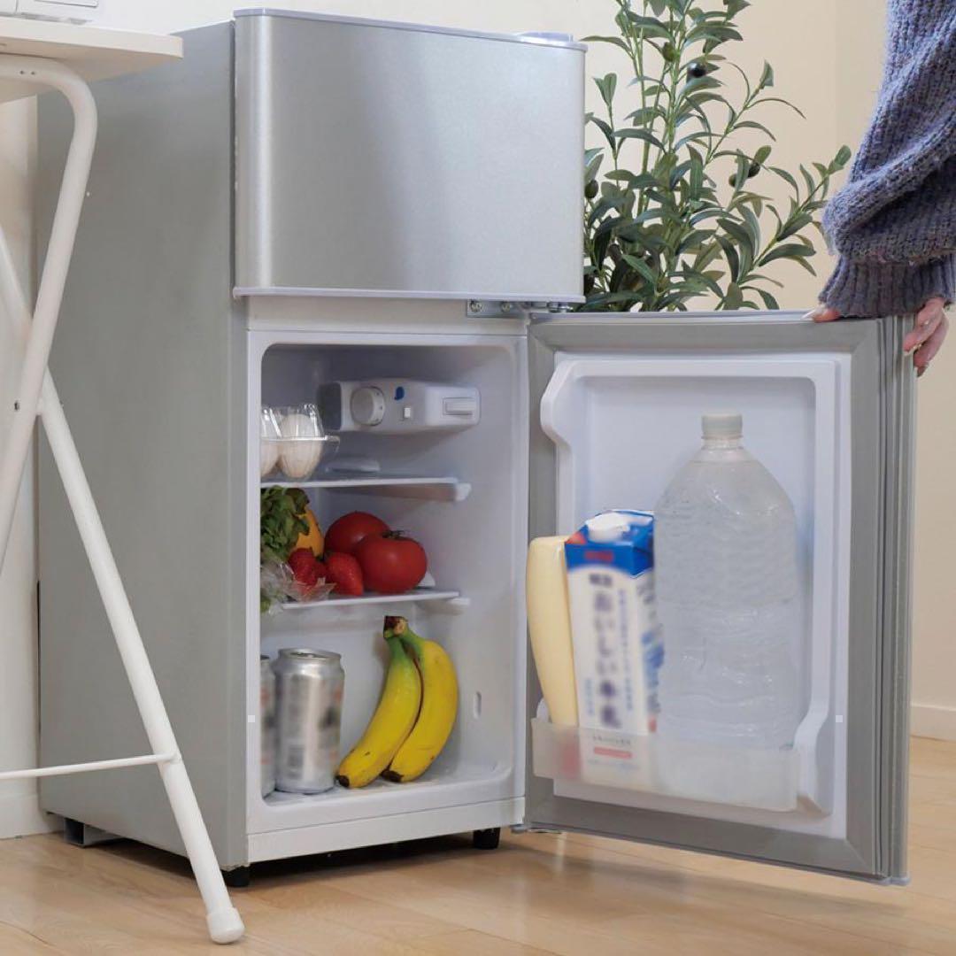 中古美品 冷蔵庫 一人暮らし冷凍冷蔵庫 60L シルバー - メルカリ