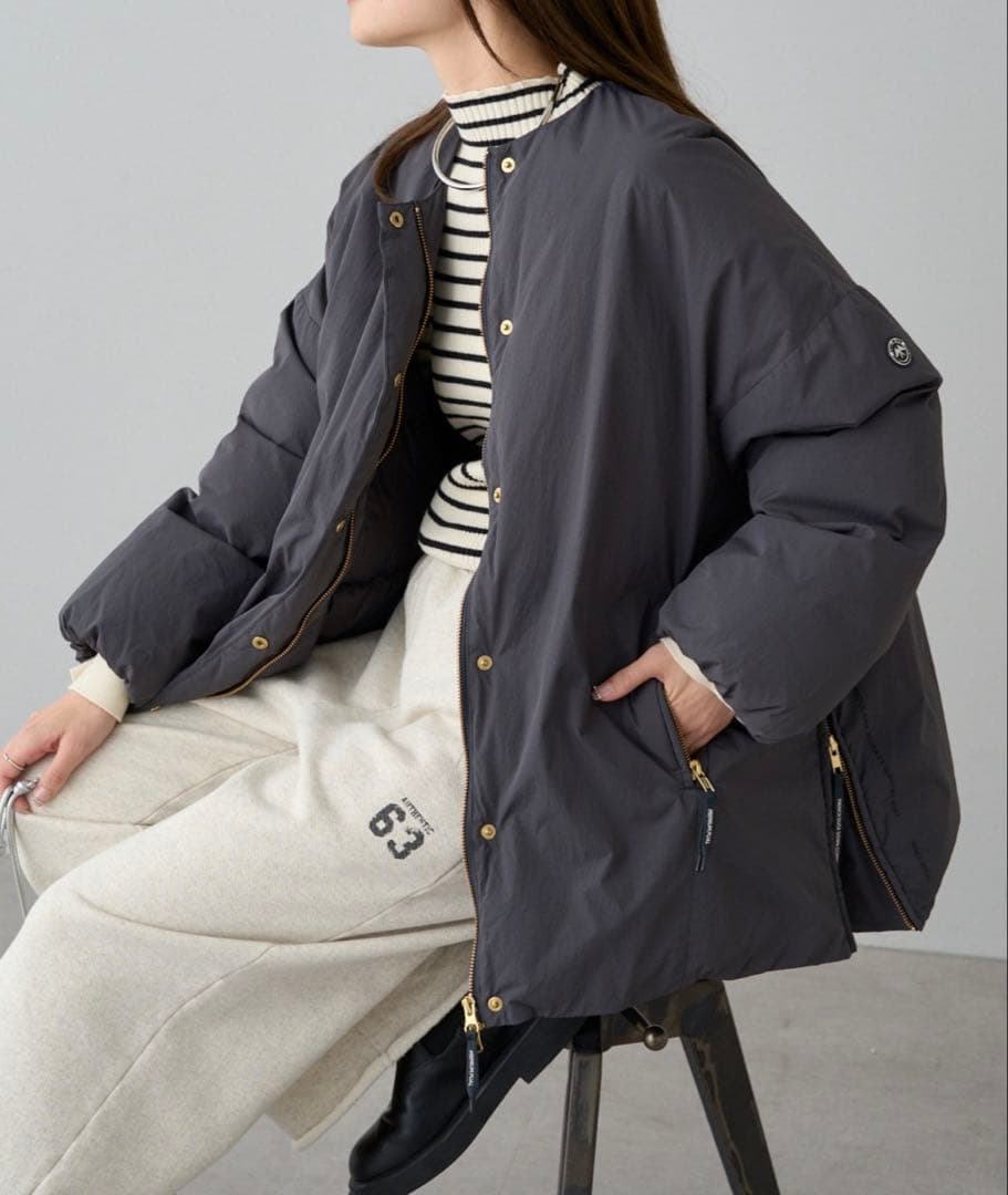 pual ce cinピュアルセシン　フレンチダックダウンジャケット　スミクロ