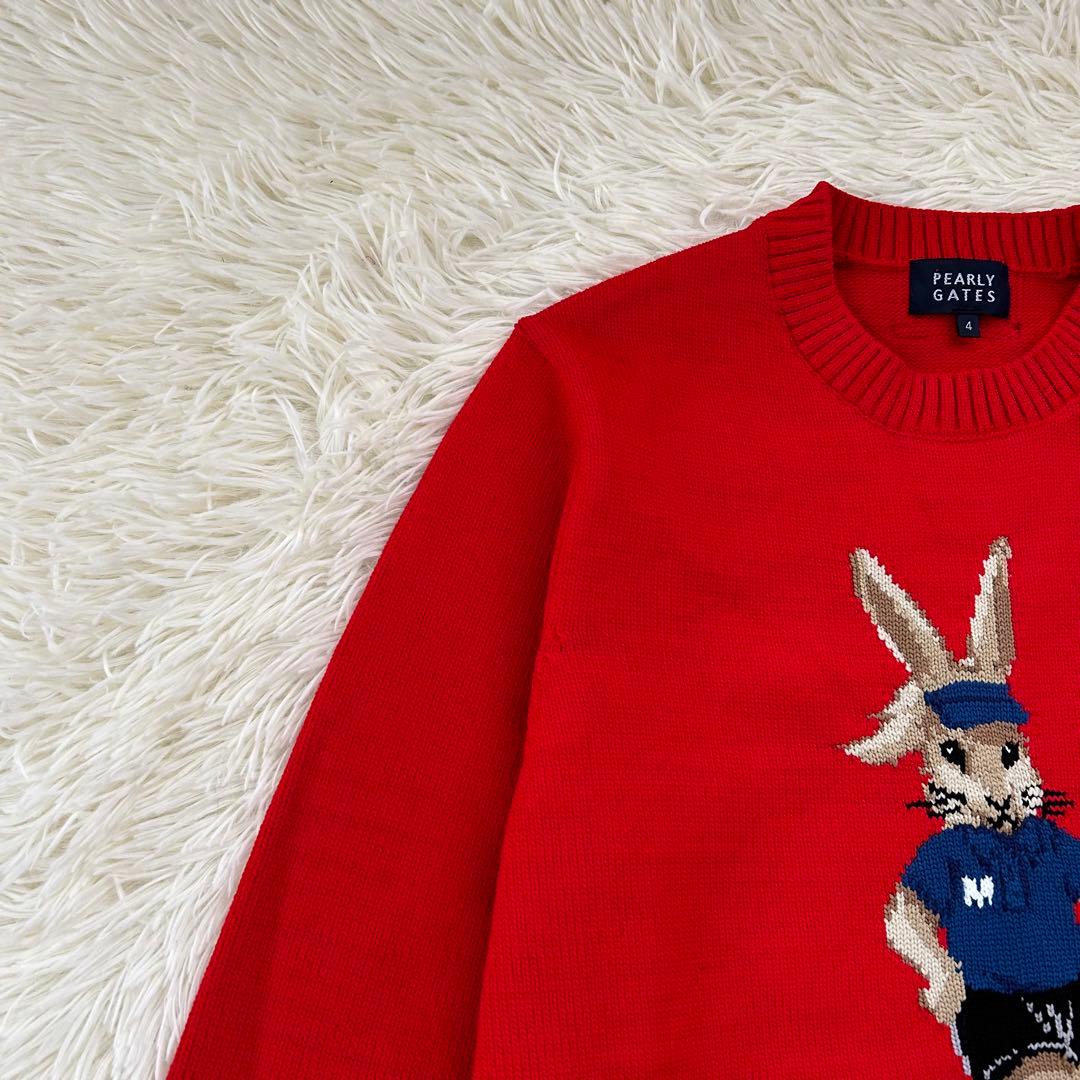パーリーゲイツ 2023 トラッドラビット コラボ セーター ニット 上田
